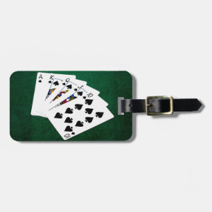 Etiqueta De Bagagem Mãos-Poker - Royal Flush - Traje de Espadas