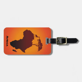 Etiqueta De Bagagem Mapa africano do safari - Tag da bagagem