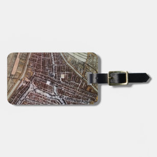 Etiqueta De Bagagem Mapa da cidade de réplica de Roterdão 1652