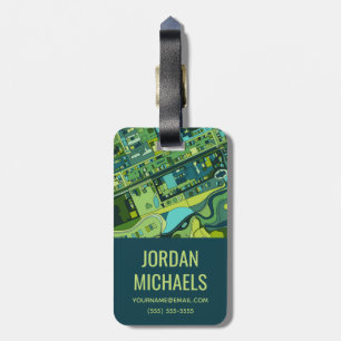 Etiqueta De Bagagem Mapa da estrutura da cidade de Amsterdão