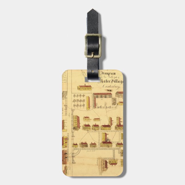 ETIQUETA DE BAGAGEM MAPA DA VILA DO ABANADOR, 1849 (Frente Vertical)