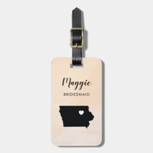 Etiqueta de Bagagem Mapa de Iowa, Boas-Vindas ao C