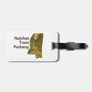 Etiqueta De Bagagem Mapa de Natchez Trace Parkway Mississippi