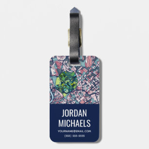 Etiqueta De Bagagem Mapa de Roma Italia