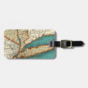 Etiqueta De Bagagem Mapa de Vintagens da LONG ISLAND NOVA YORK Bagagem