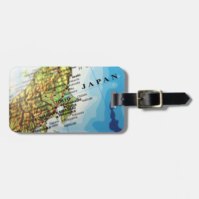 Etiqueta De Bagagem Mapa do capital de Japão, Tokyo (Frente Horizontal)