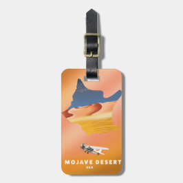Etiqueta De Bagagem Mapa do Deserto de Mojave EUA