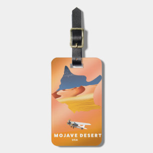 Etiqueta De Bagagem Mapa do Deserto de Mojave EUA