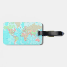 Etiqueta De Bagagem Mapa do mundo