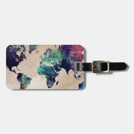 Etiqueta De Bagagem mapa do mundo 10