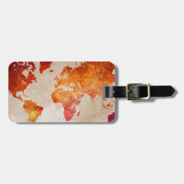 Etiqueta De Bagagem mapa do mundo 13