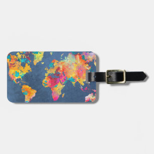 Etiqueta De Bagagem mapa do mundo 8