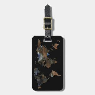 Etiqueta De Bagagem mapa do mundo viagem personalizado