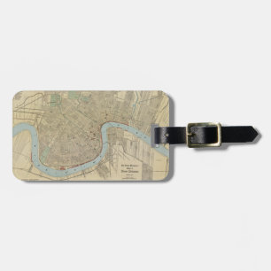 Etiqueta De Bagagem Mapa do vintage de Nova Orleães (1919)