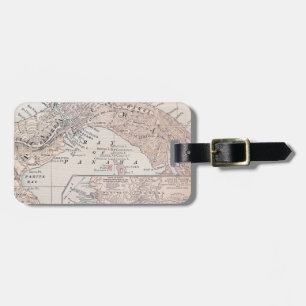 ETIQUETA DE BAGAGEM MAPA: PANAMÁ, 1907