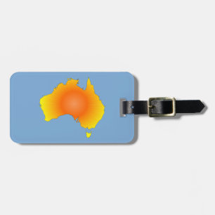 Etiqueta De Bagagem Mapa Sunny Austrália