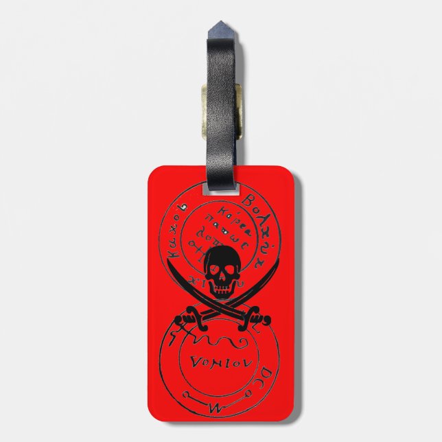 Etiqueta De Bagagem MAPAS ANTICOS TALISMANO/PIRATAS DO TRATAMENTO, Ver (Traseira Vertical)