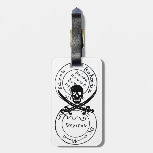 ETIQUETA DE BAGAGEM MAPAS DE TRATAMENTO ANTICOS TALISMAN/PIRATAS (Traseira Vertical)