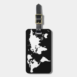 Etiqueta De Bagagem mapas mundiais - cor personalizável