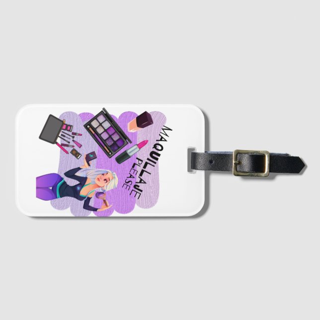 ETIQUETA DE BAGAGEM MAQUILLAJE POR FAVOR (Frente Horizontal)