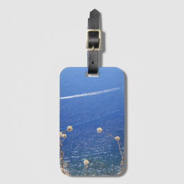 Etiqueta De Bagagem Mar Azul grego