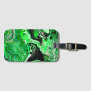 Etiqueta De Bagagem Marble Art digital verde