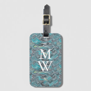 Etiqueta De Bagagem Marble Waves