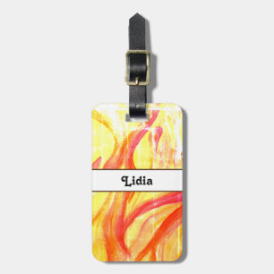 Etiqueta De Bagagem Marca de Bagagem Amarelo e Vermelho