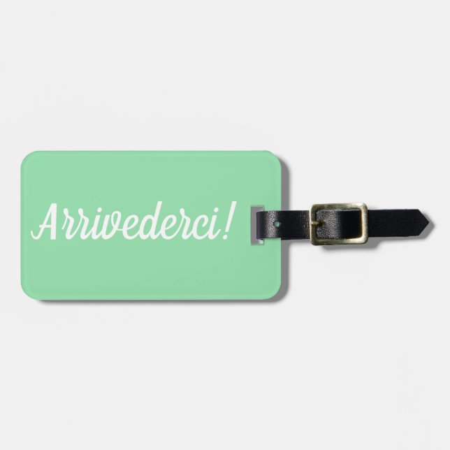 Etiqueta De Bagagem Marca de Bagagem Arrivederci (Frente Horizontal)