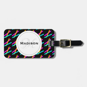 Etiqueta De Bagagem Marca de Bagagem de Cinzas de Laranja Rosa Quente 