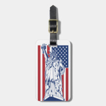 Marca de bagagem de texto personalizada do USA Lib