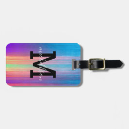 Etiqueta De Bagagem Marca de Bagagem do Monograma Moderno