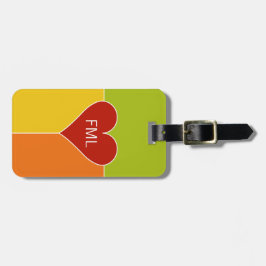 Etiqueta De Bagagem Marca de bagagem personalizada de padrão cardíaco