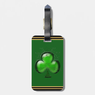 Etiqueta De Bagagem Marca de Bagagem Personalizada Verde de Shamrock I