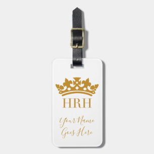 Etiqueta De Bagagem Marca de Bagagem Personalizável da Coroa Real HRH