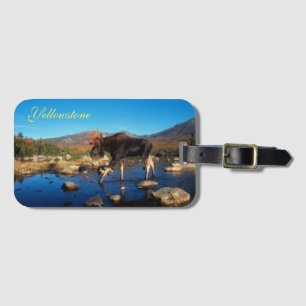 Etiqueta De Bagagem Marca De Bagagem Yellowstone-Moose