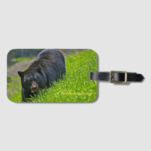 Etiqueta De Bagagem Marca De Bagagem Yellowstone - Urso Negro