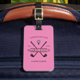 Etiqueta De Bagagem Marca Golf Bag do Clube de Mulheres Personalizadas