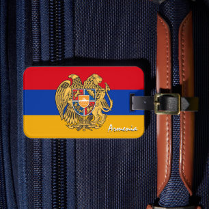 Etiqueta De Bagagem Marcas de bagagem da Armênia, Bandeira armênia pat