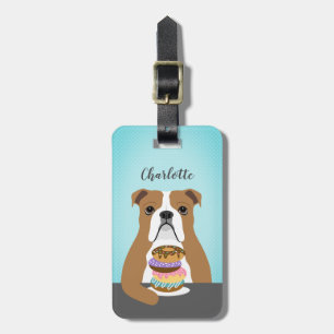 Etiqueta De Bagagem Marcas de bagagem do Bulldog Inglês