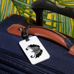 Etiqueta De Bagagem Marcas de bagagem em forma de leque (Kocho) em for