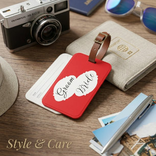 Etiqueta De Bagagem Marcas de Bagagem para Casal Moderno – Casamento