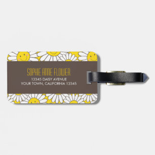 Etiqueta De Bagagem Margaridas de sorriso bonitos Personalizable