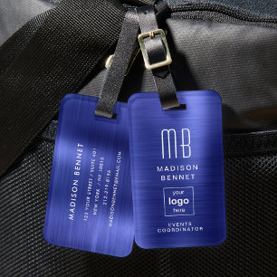 Etiqueta De Bagagem Marinho de logotipo comercial Viagem profissional 