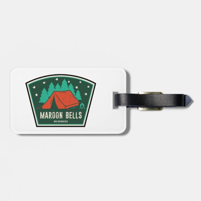 Etiqueta De Bagagem Maroon Bells Wilderness Camping (Traseira Horizontal)