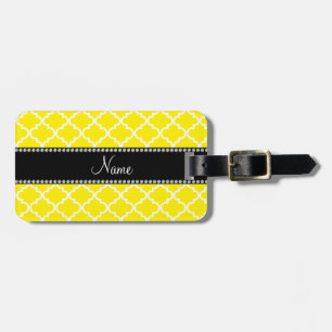 Etiqueta De Bagagem Marroquino amarelo conhecido personalizado