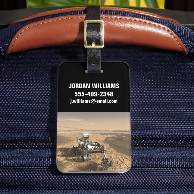 Etiqueta De Bagagem Marte 2020 Rover Na Superfície De Marte. (Frente Insitu 2)