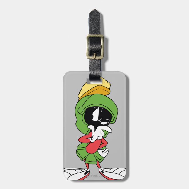 Etiqueta De Bagagem MARVIN O MARCIANO™ Pensando (Frente Vertical)