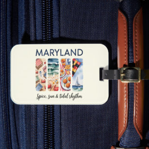 Etiqueta De Bagagem Maryland - Ritmo Spice, Sun e Tidal