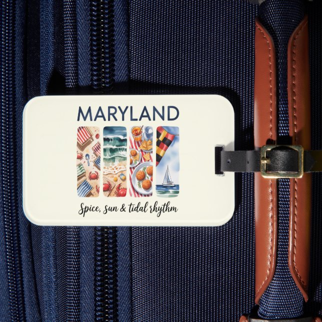 Etiqueta De Bagagem Maryland - Ritmo Spice, Sun e Tidal (Frente Insitu 4)